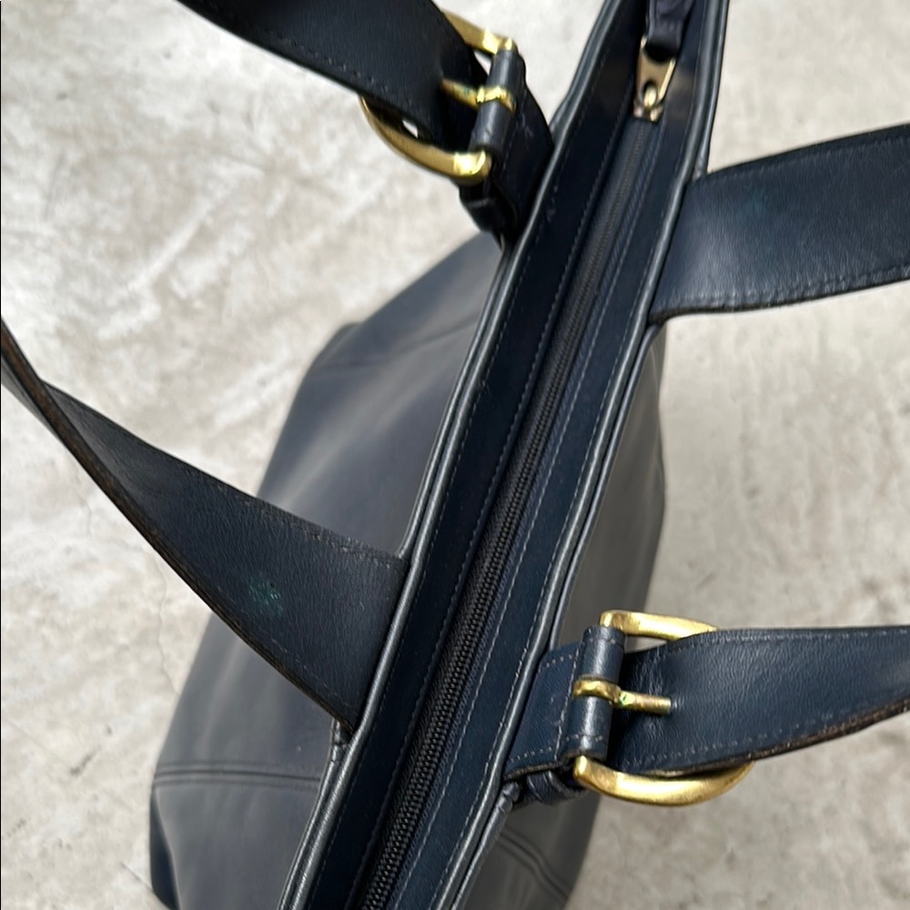 Coach vintage navy Leather Tote Bag - Picture 6 of 8